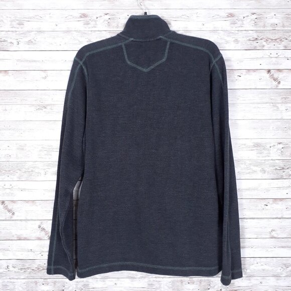 Eddie Bauer Mens 1/4 Zip Sweater Small Pullover Gray 246 - Picture 2 of 4